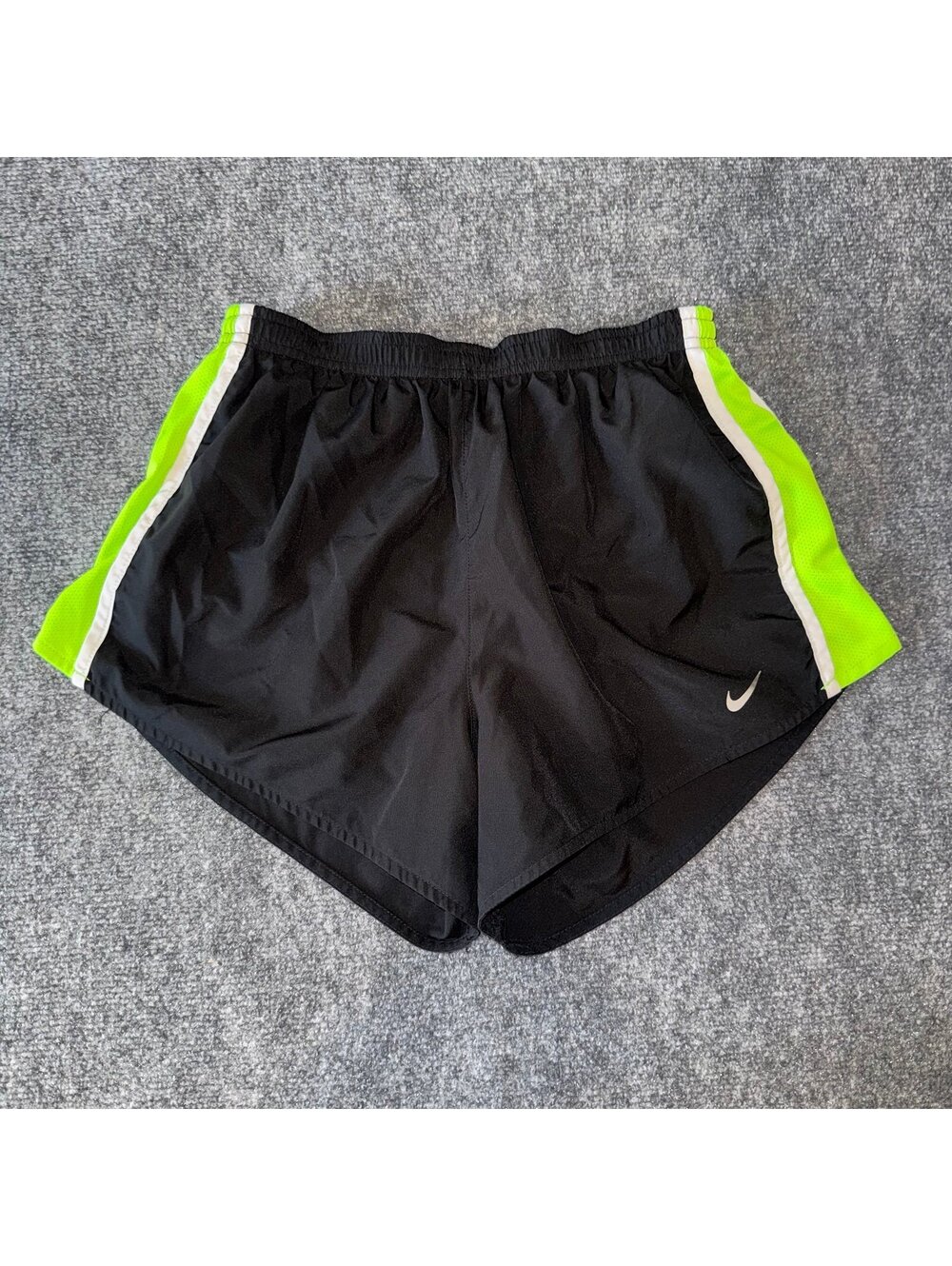 Nike Womens MD Dri-Fit Run Lined Athletic Shorts Green Vtg y2k 90s Rare